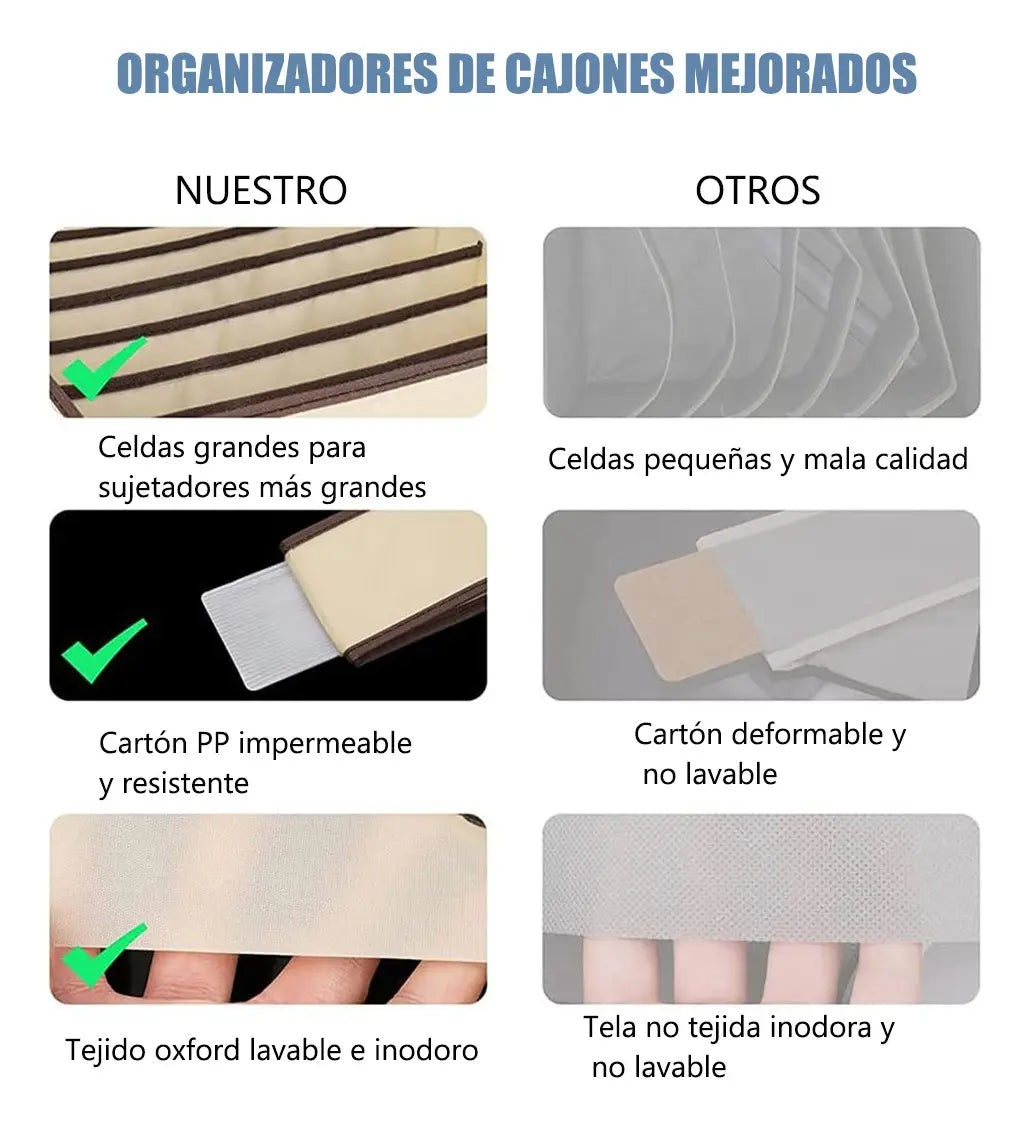 Set De 4 Organizadores De Ropa Interior